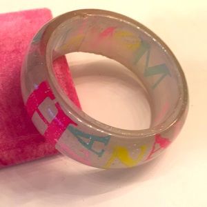 Hannah Montana Bracelet White sparkles& letterings